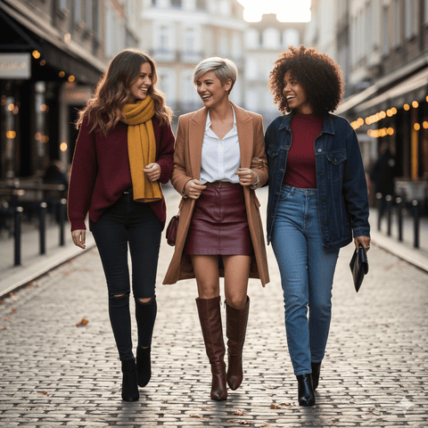 Mejores Combinaciones del Color Burdeos en Mujeres + Complementos