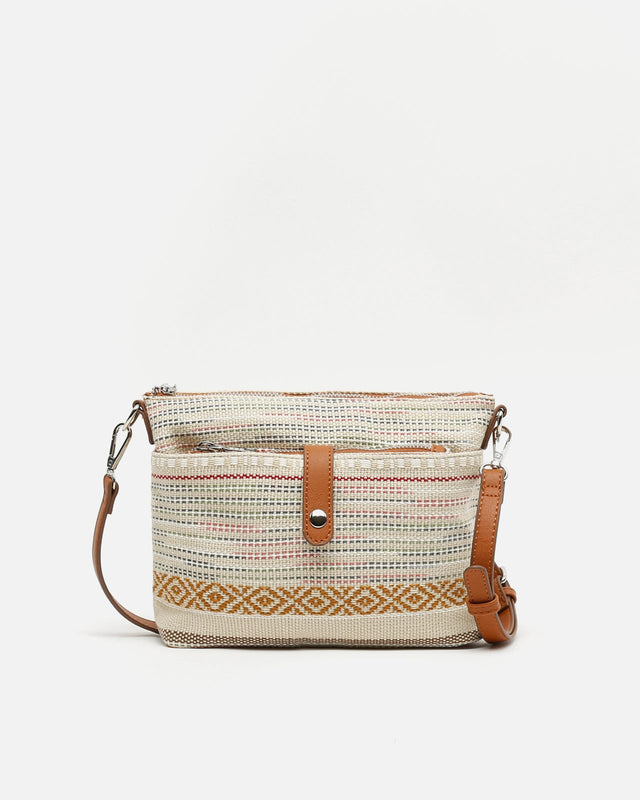 Micu bolso bandolera con estampado jacquard y neceser pequeño