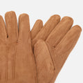 Carlota suede gloves with fur-effect cuff 