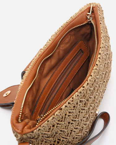 Misako Raffia Bag Knob side view 