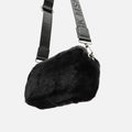 Borsa a tracolla piccola effetto pelliccia 