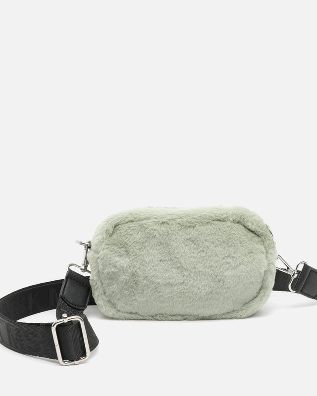 Borsa a tracolla piccola effetto pelliccia ED.