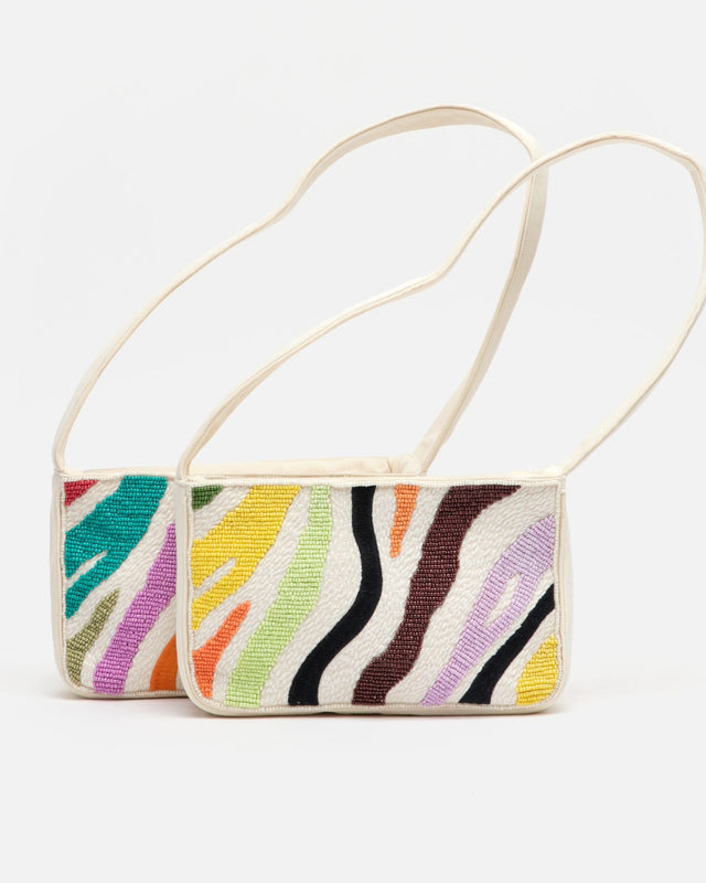 Salguer Schultertasche mit Perlen ED.