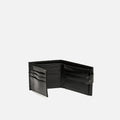 Simeon wallet with compartments for bills, cards, and coins with closure 