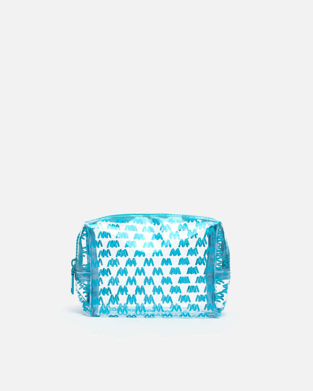 Monoplastic beauty case trasparente con stampa monogram ED.