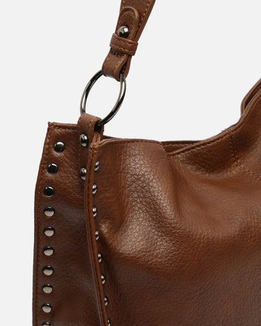 Prido bolso hobo grande con detalles metálicos 