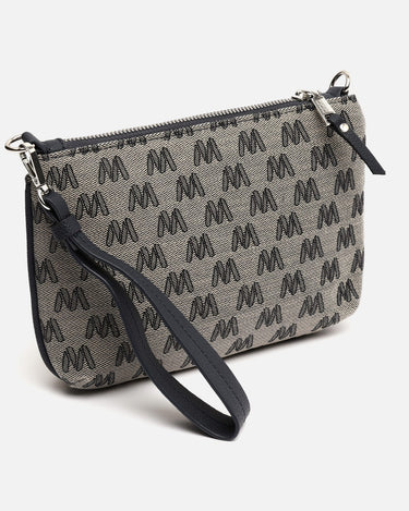 Mongra kleine schoudertas met handvat en monogramprint 