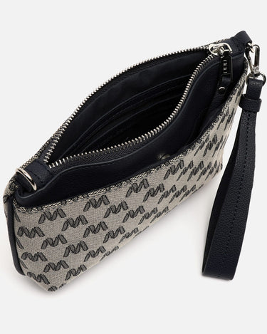 Mongra kleine schoudertas met handvat en monogramprint 