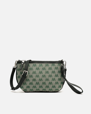 Mongra kleine schoudertas met handvat en monogramprint 