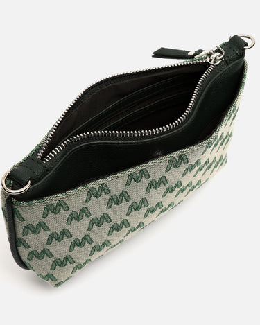 Mongra kleine schoudertas met handvat en monogramprint 