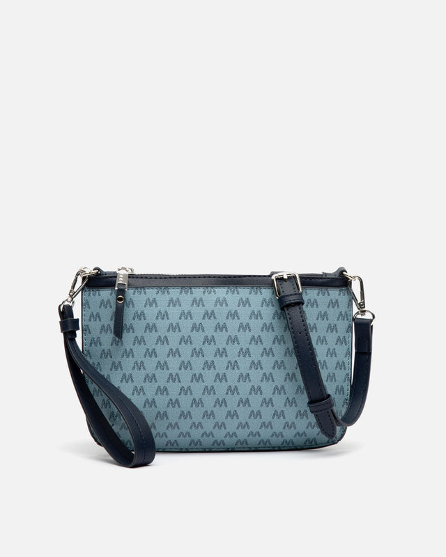 Monogri borsa a tracolla piccola con manico e stampa monogram ED.
