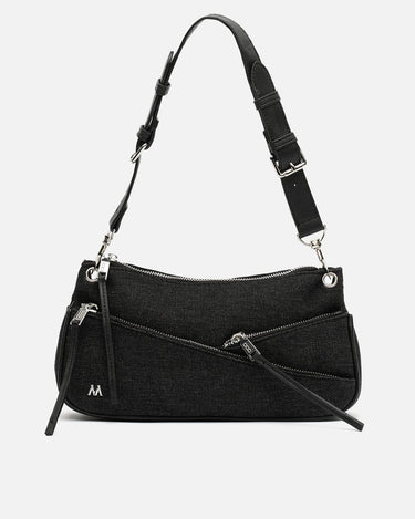 Adrenim-1 black denim shoulder bag 