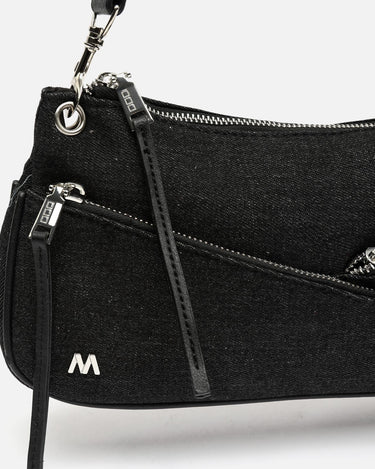 Adrenim-1 black denim shoulder bag 