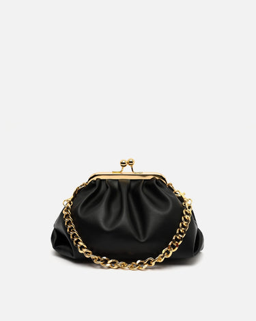 Raina small party bag with double handle and kiss lock closure 