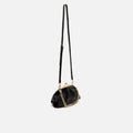 Raina small party bag with double handle and kiss lock closure 