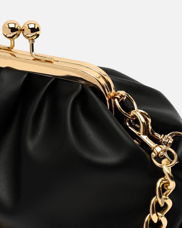 Raina small party bag with double handle and kiss lock closure 