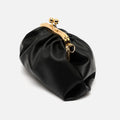 Raina small party bag with double handle and kiss lock closure 