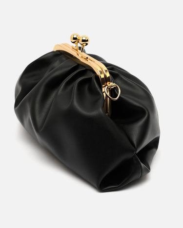 Raina small party bag with double handle and kiss lock closure 