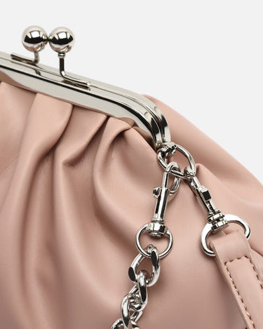 Raina small party bag with double handle and kiss lock closure 
