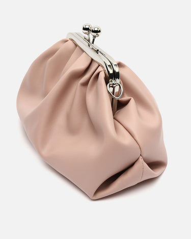 Raina small party bag with double handle and kiss lock closure 