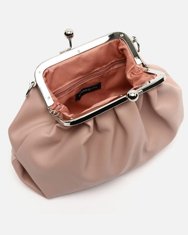 Raina small party bag with double handle and kiss lock closure 