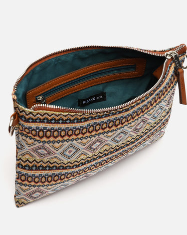 Petit sac bandoulière Misi avec imprimé jacquard 