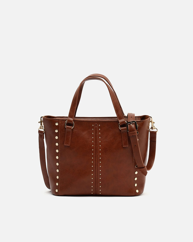 Jita medium tote tas met afneembare schouderriem en metalen details ED.