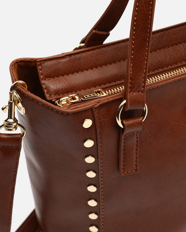 Jita mittelgroße Tote-Tasche mit abnehmbarem Schulterriemen und Metall-Details 