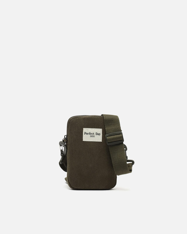 Leonci mini borsa a tracolla per cellulare in tessuto di velluto ED.