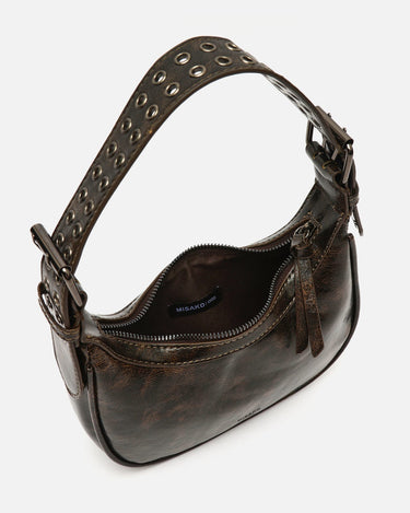 Sac à bandoulière Iloas avec anse réglable et détails métalliques 