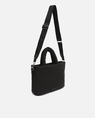 Acolfy middelgrote gewatteerde nylon tote tas met afneembare schouderriem 