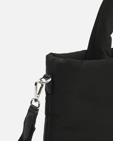 Acolfy middelgrote gewatteerde nylon tote tas met afneembare schouderriem 