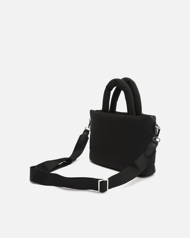 Acolfy middelgrote gewatteerde nylon tote tas met afneembare schouderriem 