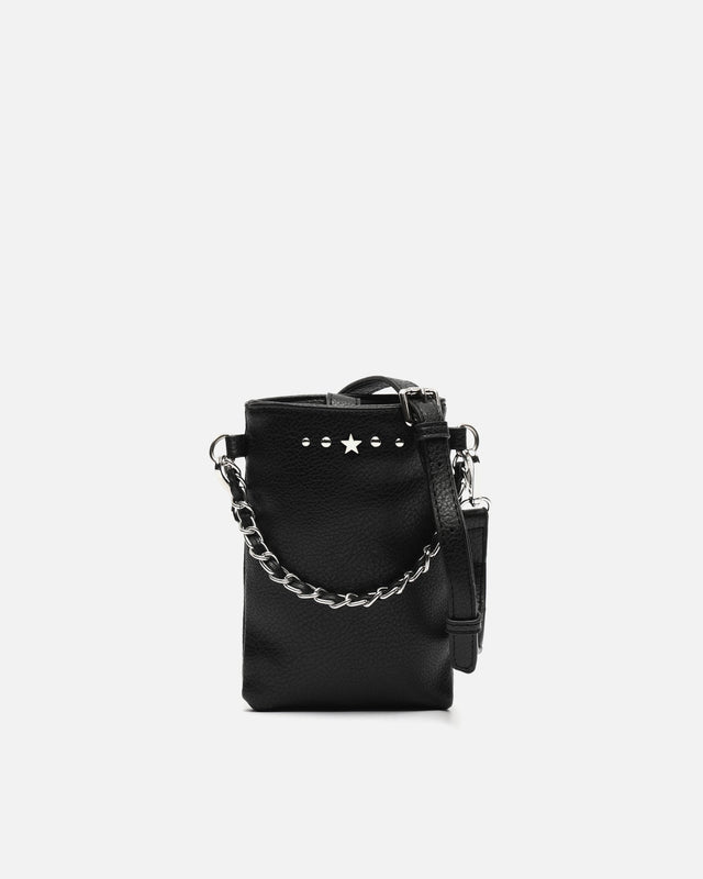 Yakus mini crossbody bag for mobile with metallic details ED.
