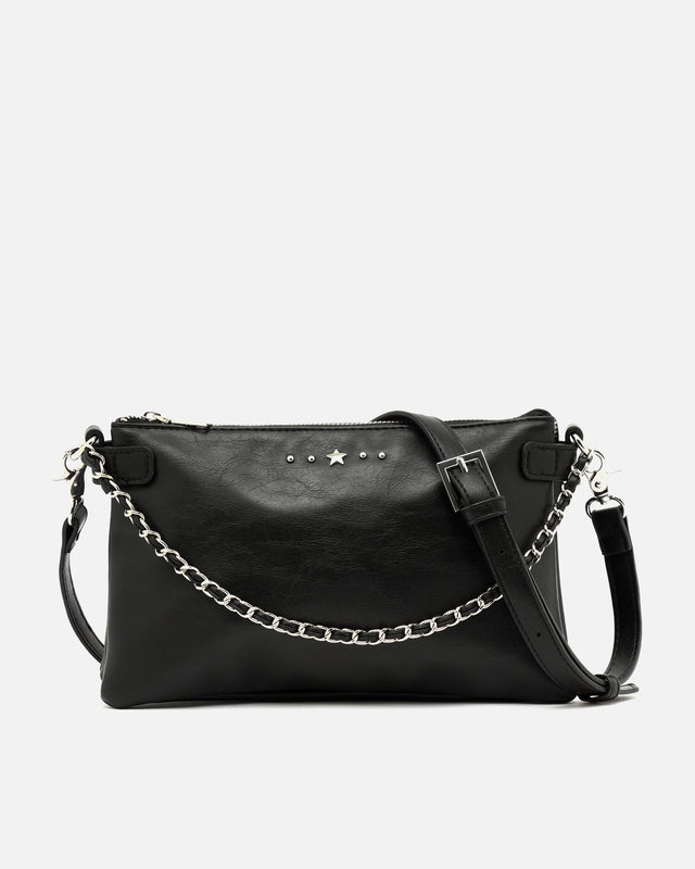 Nesco small crossbody bag with double removable chain and metal details ED.