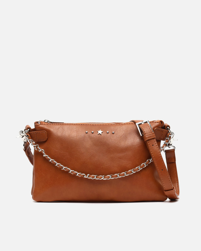 Nesco bolso bandolera pequeño con doble cadena extraíble y detalles metálicos ED.