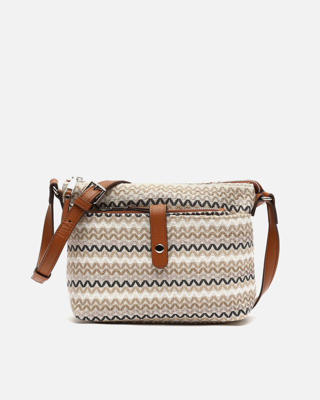 Tarvos borsa a tracolla piccola con stampa jacquard e piccolo vanity case 