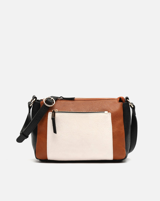 Minervi borsa a tracolla piccola tricolore
