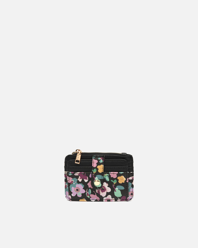 Saba tarjetero con estampado ED.