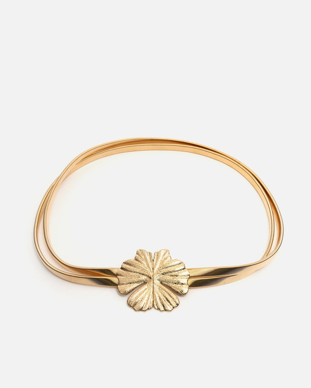 Doria ceinture fine métallique avec détail de boucle fleur ED.