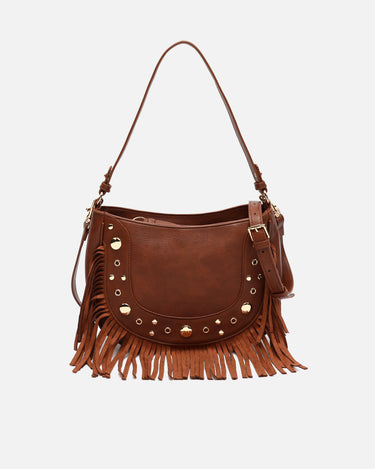 Catrina bolso de hombro con detalles metálicos 
