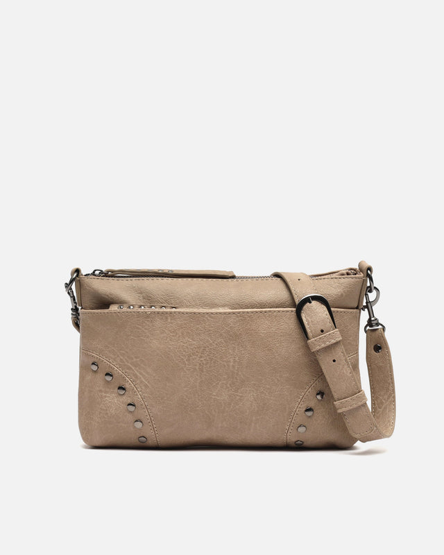 Sereny bolso bandolera pequeño con detalles metálicos