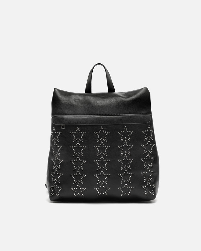 Estre mochila anti-roubo com detalhes metálicos em forma de estrelas 