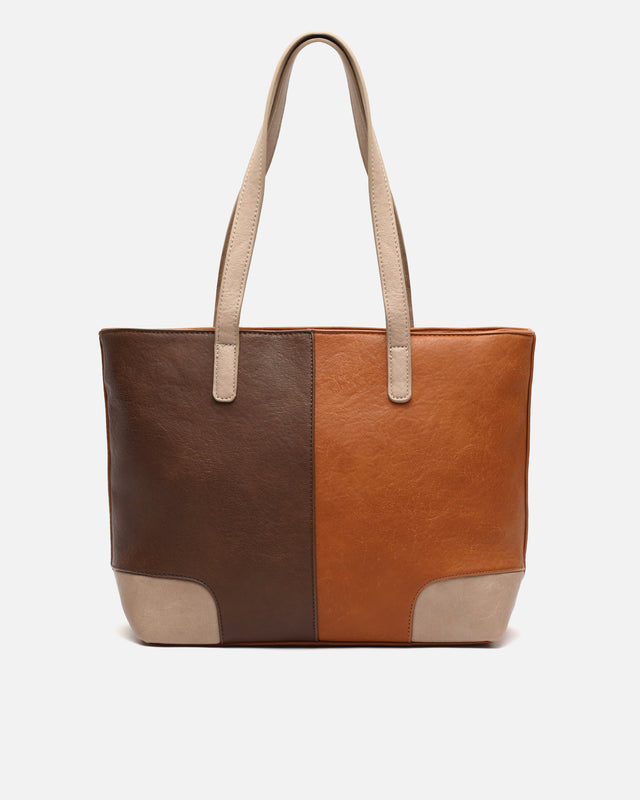 Quino Shopper-Tasche mit Patchwork-Print 