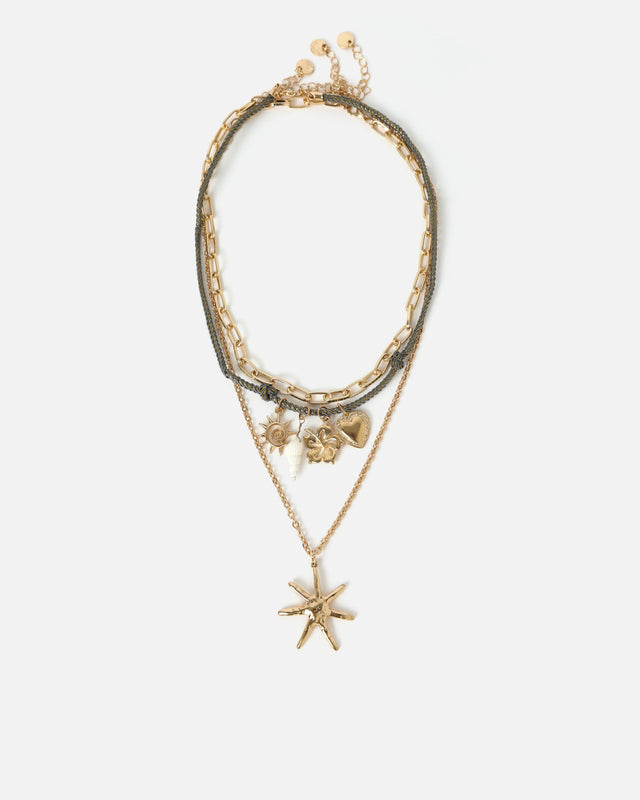 Cordoni set collana con ciondolo 