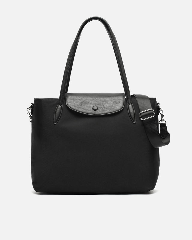 Teme borsa shopper grande in nylon con tasca per laptop da 14 pollici