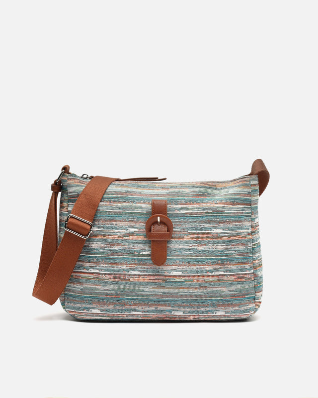 Lurdes borsa a tracolla piccola con stampa jacquard 