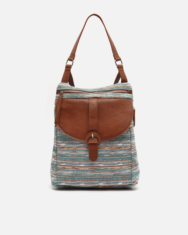 Lurdes zaino antifurto con stampa jacquard