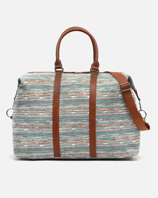 Lurdes borsa da weekend con tracolla estraibile e stampa jacquard 