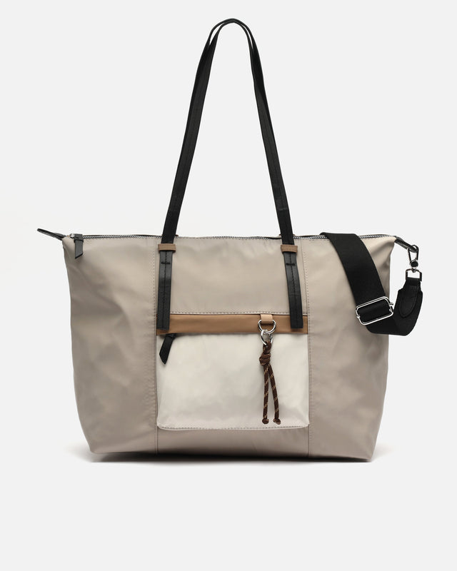 Bristol borsa shopper grande in nylon con tracolla removibile 